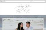 "Romantic Watercolor" - Wedding Website in Mist by Sparkvites - Desktop Design