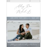 "Romantic Watercolor" - Wedding Website in Mist by Sparkvites - Mobile Layout