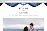 "Wedded Watercolor" - Wedding Website in Oceans by Mary Gaspar - Desktop Design
