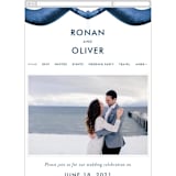 "Wedded Watercolor" - Wedding Website in Oceans by Mary Gaspar - Mobile Layout