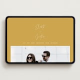 "Marked" - Wedding Website in Mustard by JoAnn Jinks - Desktop Design