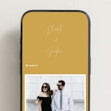 "Marked" - Wedding Website in Mustard by JoAnn Jinks - Mobile Layout