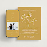 "Marked" - Wedding Website in Mustard by JoAnn Jinks - Match Your Stationery