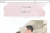 "Painterly" - Wedding Website in Blush by Kelly Schmidt - Desktop Design