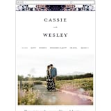 "Floral Cascade" - Wedding Website in Navy by Phrosné Barwood - Mobile Layout