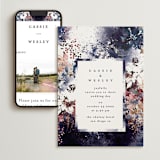 "Floral Cascade" - Wedding Website in Navy by Phrosné Barwood - Match Your Stationery