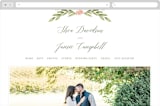 "Garden Glamour" - Wedding Website in Sage by Kristen Smith - Desktop Design