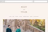 "Leaf Print" - Wedding Website in Rust by Katharine Watson - Desktop Design