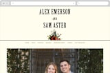 "Vintage Garden Invite" - Wedding Website in Vintage Beige by Alisa Wismer - Desktop Design