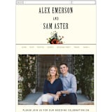 "Vintage Garden Invite" - Wedding Website in Vintage Beige by Alisa Wismer - Mobile Layout
