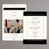 "Simple Elegance" - Wedding Website in Onyx by Monika Konieczna - Match Your Stationery