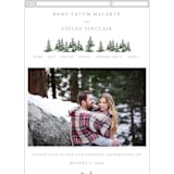 "On the Slopes" - Wedding Website in Fog by Mere Paper - Guest Management