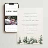 "On the Slopes" - Wedding Website in Fog by Mere Paper - Match Your Stationery
