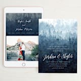 "Mountain Retreat" - Wedding Website in Evening Sky by Design Lotus - Match Your Stationery