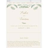 "Painted Ferns" - Wedding Website in Cream by Amy Kross - Guest Management
