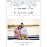 "Poetic Watercolor Flowers" - Wedding Website in Periwinkle by Qing Ji - Mobile Layout