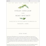 "Simple Pine Branches" - Wedding Website in Vanilla by Mere Paper - Guest Management