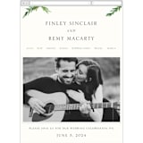 "Simple Pine Branches" - Wedding Website in Vanilla by Mere Paper - Mobile Layout
