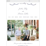"United" - Wedding Website in Cobalt by Susan Brown - Mobile Layout
