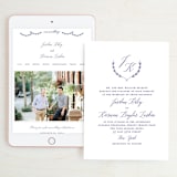 "United" - Wedding Website in Cobalt by Susan Brown - Match Your Stationery