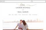 "A Sparkly Love" - Wedding Website in Gold by Erin Deegan - Desktop Design