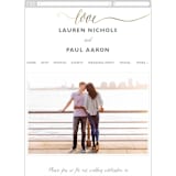 "A Sparkly Love" - Wedding Website in Gold by Erin Deegan - Guest Management