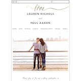 "A Sparkly Love" - Wedding Website in Gold by Erin Deegan - Mobile Layout