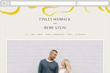 "Ophelia" - Wedding Website in Golden by Mere Paper - Desktop Design