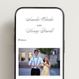"Hepburn" - Wedding Website in Tuxedo by Megan Davis - Mobile Layout