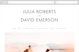 "Minimalist Display" - Wedding Website in Orange by Nam Bourassa - Desktop Design