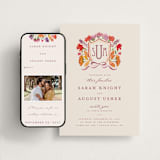 "Crest Fall" - Wedding Website in Autumn by Pink House Press - Match Your Stationery
