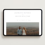 "Modern Air" - Wedding Website in Dusty Blue by Stacey Meacham - Desktop Design