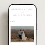 "Modern Air" - Wedding Website in Dusty Blue by Stacey Meacham - Mobile Layout
