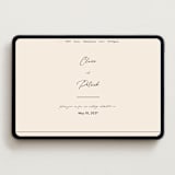 "Script and Monogram" - Wedding Website in Sand by Carolyn MacLaren - Desktop Design