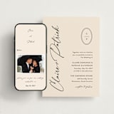 "Script and Monogram" - Wedding Website in Sand by Carolyn MacLaren - Match Your Stationery