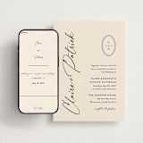 "Script and Monogram" - Wedding Website in Sand by Carolyn MacLaren - Match Your Stationery