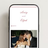 "Prep School" - Wedding Website in Scarlet by Morgan Kendall - Mobile Layout