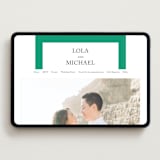 "Classic Initials" - Wedding Website in Soft Black by mo kelley - Desktop Design