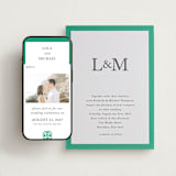 "Classic Initials" - Wedding Website in Soft Black by mo kelley - Match Your Stationery