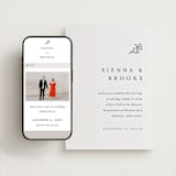 "Floral Cascade" - Wedding Website in Soft Black by Pixel and Hank - Match Your Stationery