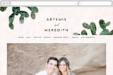 "Cacti" - Wedding Website in Rose Crystal by Cass Loh - Desktop Design