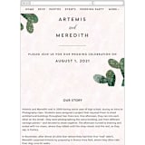 "Cacti" - Wedding Website in Rose Crystal by Cass Loh - Guest Management