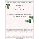 "Cacti" - Wedding Website in Rose Crystal by Cass Loh - Mobile Layout