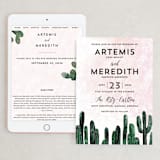 "Cacti" - Wedding Website in Rose Crystal by Cass Loh - Match Your Stationery