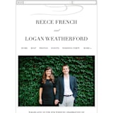 "Classical" - Wedding Website in Taupe by Jessica Williams - Mobile Layout