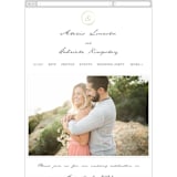 "Monogram Circle Stamp" - Wedding Website in Antique White by fatfatin - Mobile Layout