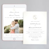 "Monogram Circle Stamp" - Wedding Website in Antique White by fatfatin - Match Your Stationery