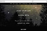 "Starry, Starry Night" - Wedding Website in Shadow by Elly - Desktop Design