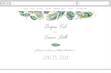 "Tropical Foliage" - Wedding Website in Fern by Hooray Creative - Desktop Design