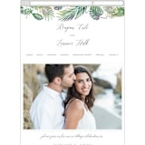 "Tropical Foliage" - Wedding Website in Fern by Hooray Creative - Guest Management
